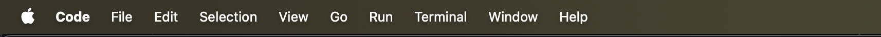 MacOS menu bar